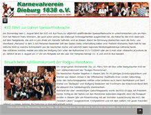 Tablet Screenshot of karnevalverein-dieburg.de